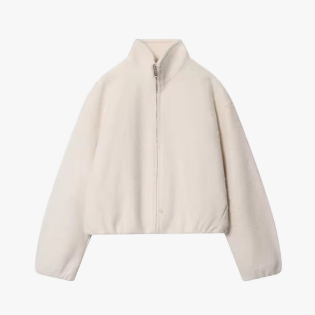 The Aria Zip-Up Jacket White-jacket-Loucelia-S-Loucelia