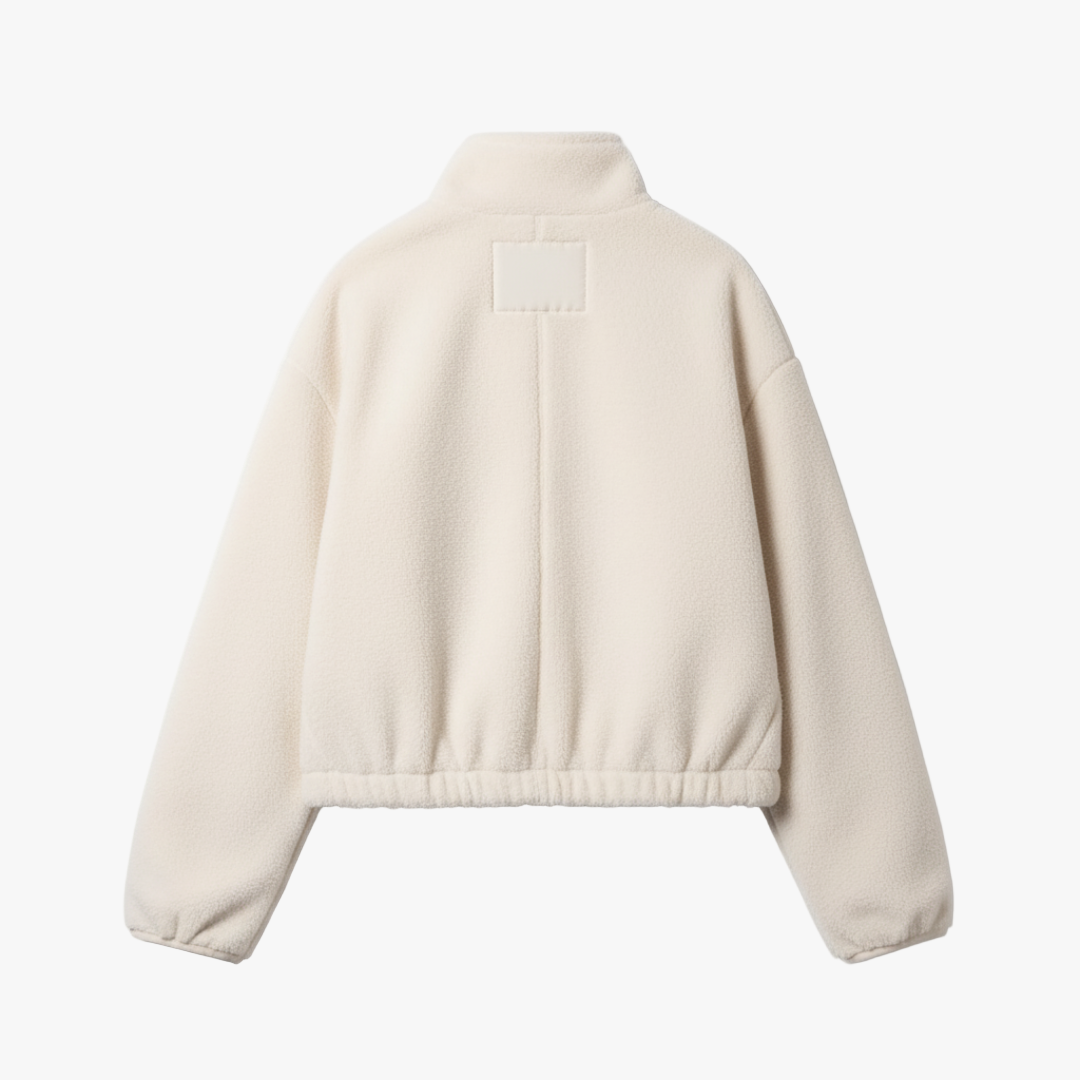 The Aria Zip-Up Jacket White-jacket-Loucelia-S-Loucelia