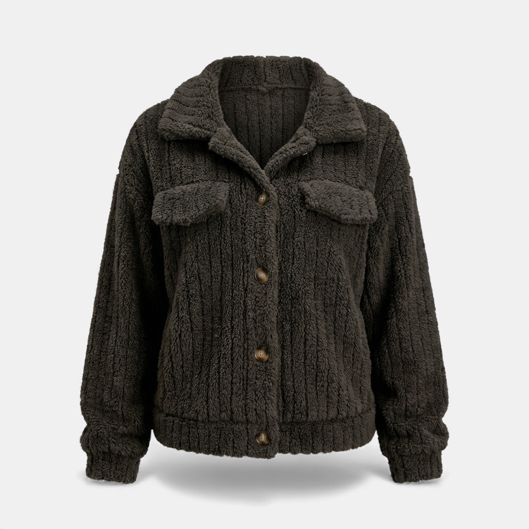 Black Faux Fur Coat Winter Jacket for Women-Jackets-Loucelia-Black-XS-Loucelia