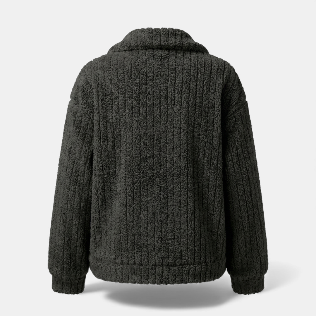 Black Faux Fur Coat Winter Jacket for Women-Jackets-Loucelia-Black-XS-Loucelia