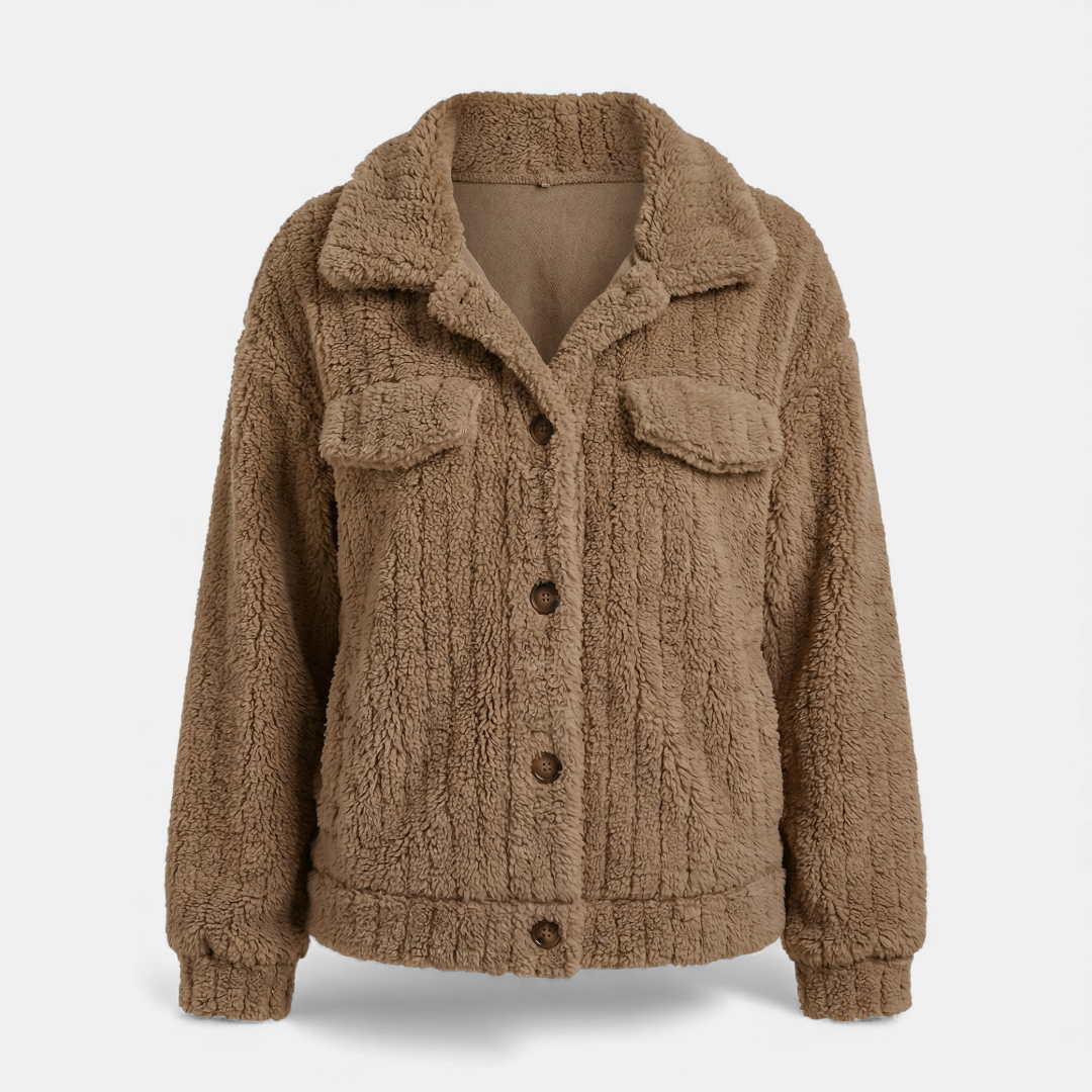 Black Faux Fur Coat Winter Jacket for Women-Jackets-Loucelia-Dark Brown-XS-Loucelia