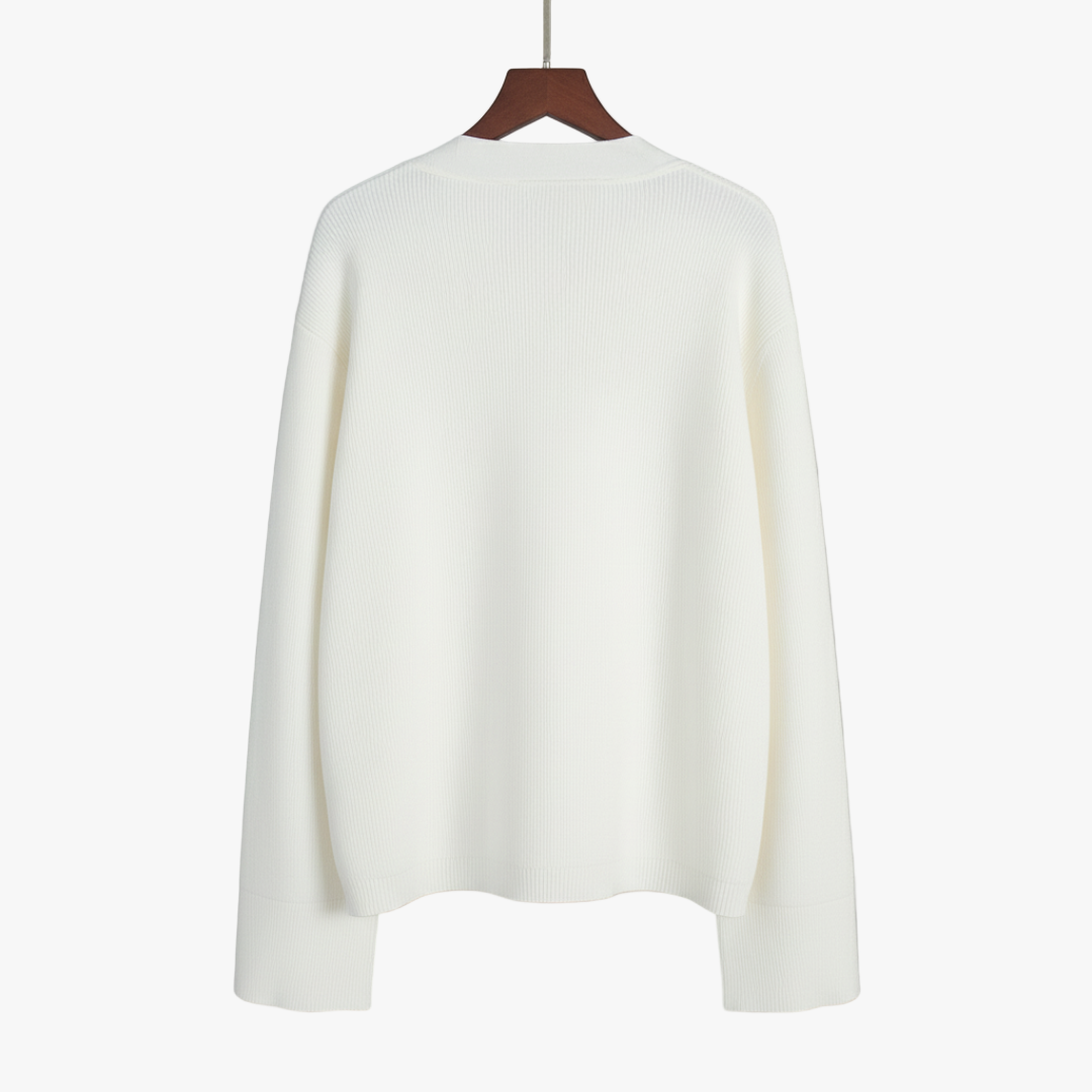 The Camille Button Cardigan White-cardigan-Loucelia-S-Loucelia