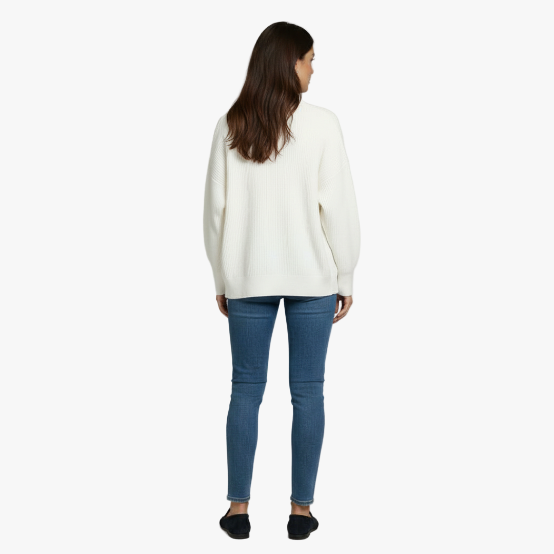The Camille Button Cardigan White-cardigan-Loucelia-S-Loucelia