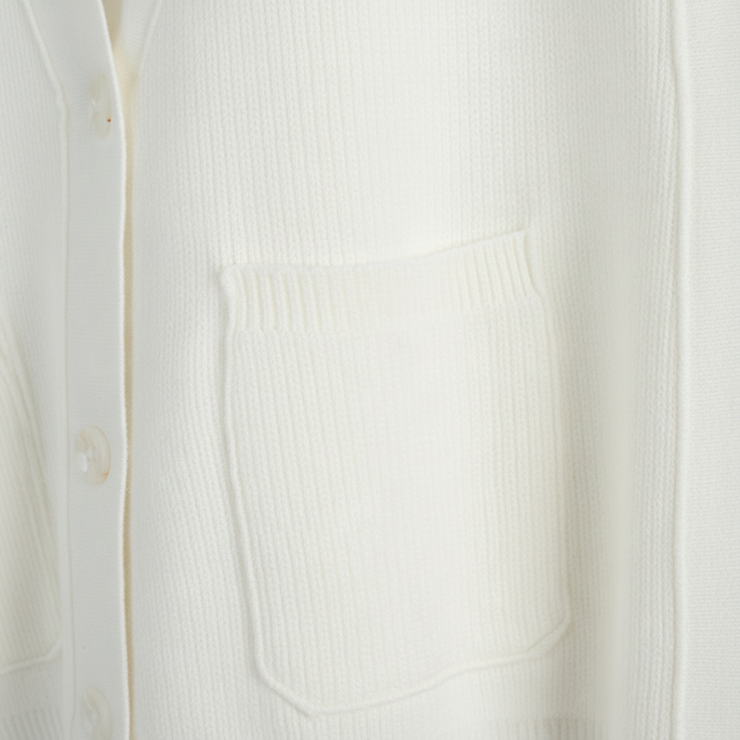 The Camille Button Cardigan White-cardigan-Loucelia-S-Loucelia