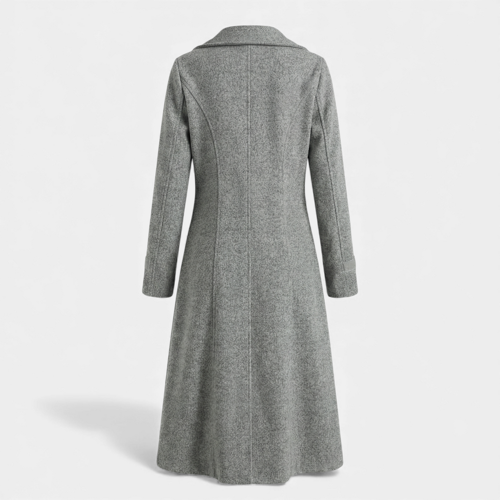 Elegant Outerwear Double-Breasted Trench For Women-Coats-Loucelia-Grey-S-Loucelia