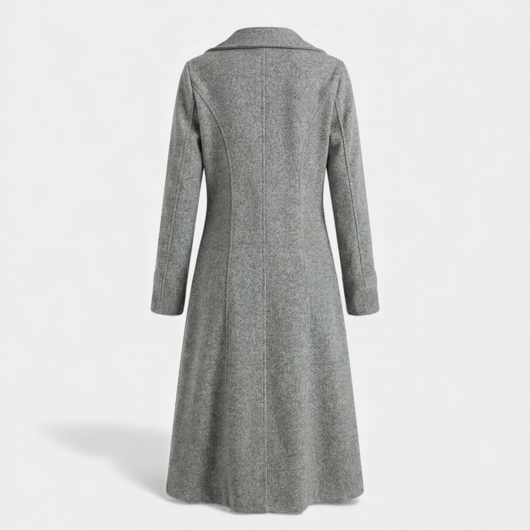 Elegant Outerwear Double-Breasted Trench For Women-Coats-Loucelia-Grey-S-Loucelia