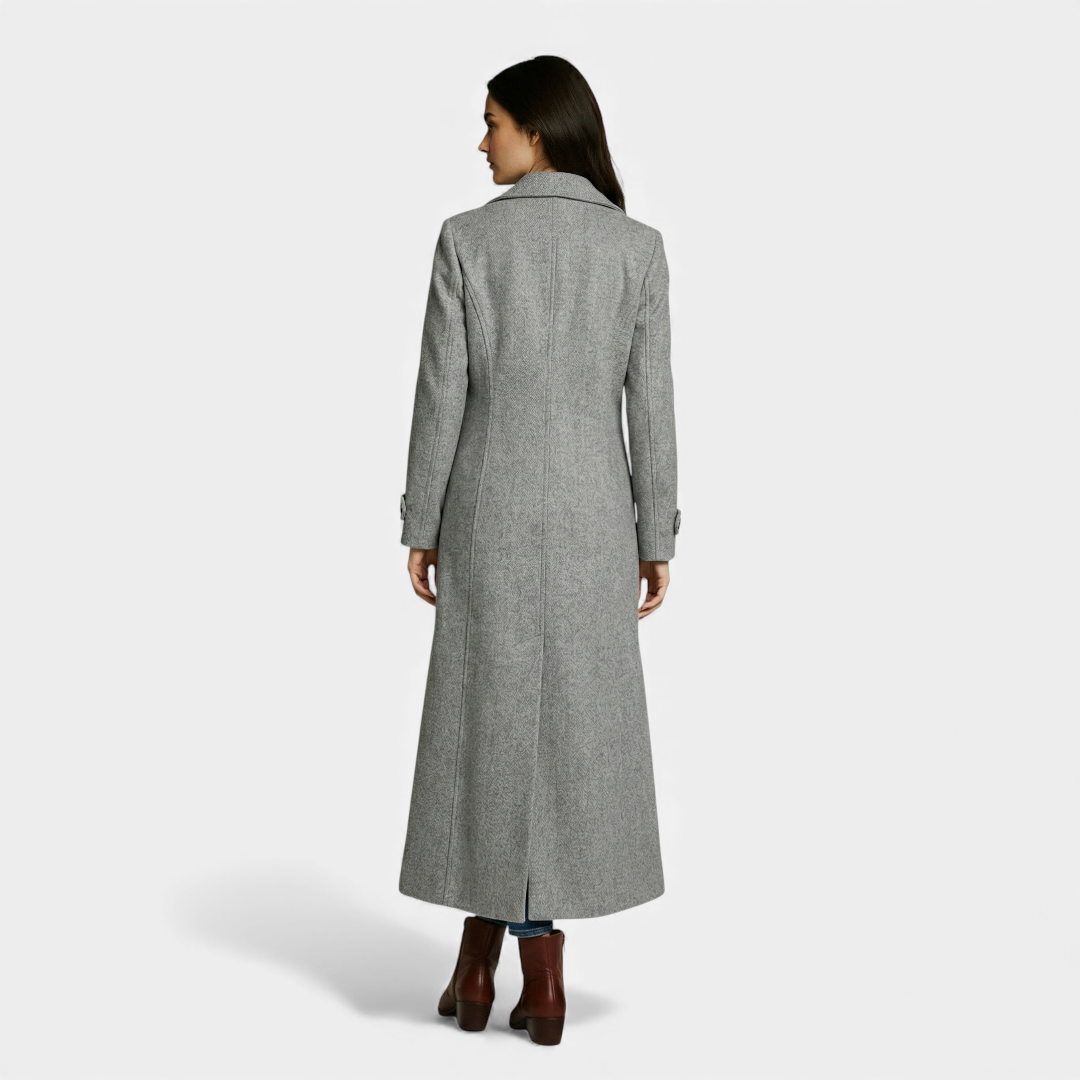 Elegant Outerwear Double-Breasted Trench For Women-Coats-Loucelia-Grey-S-Loucelia