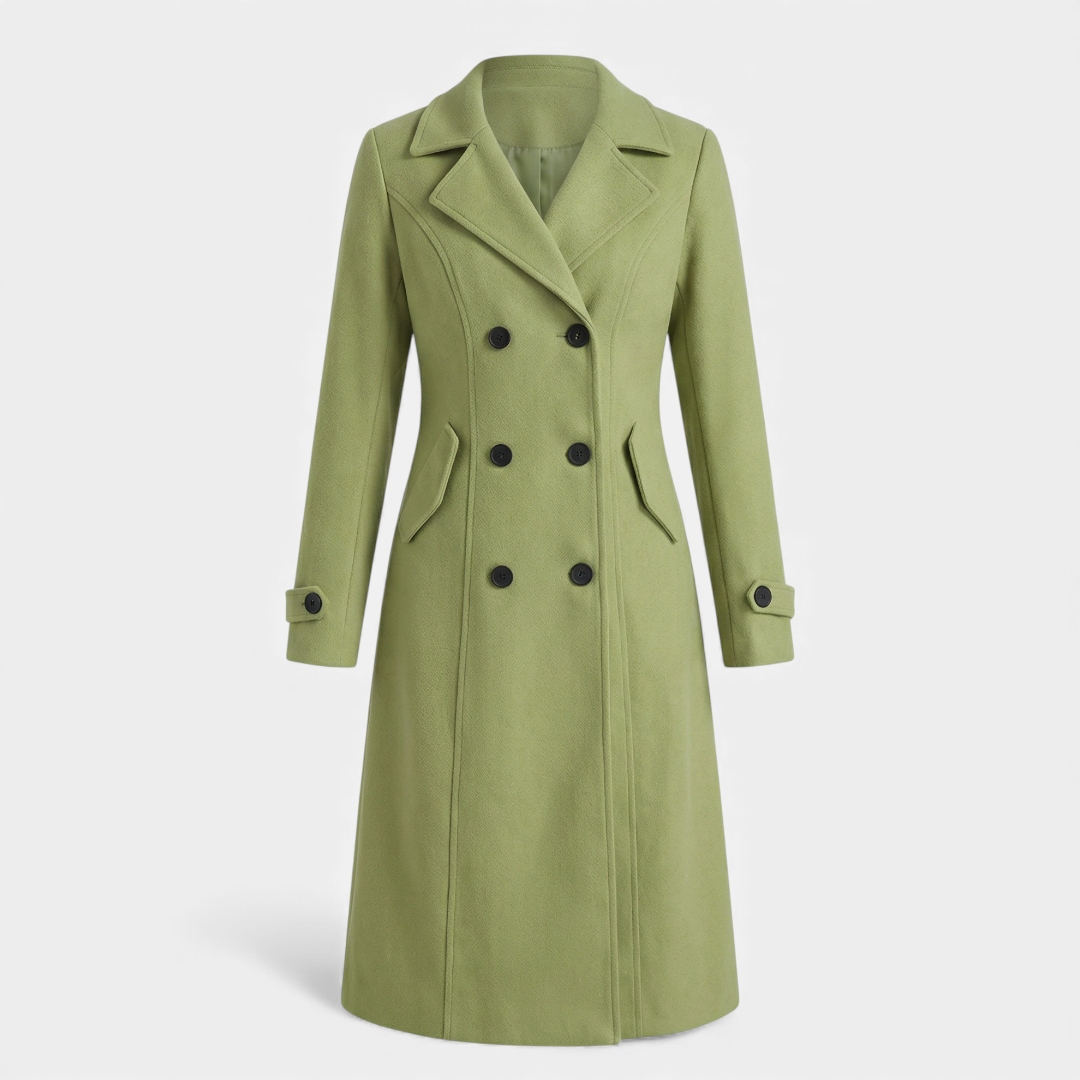 Elegant Outerwear Double-Breasted Trench For Women-Coats-Loucelia-Grey-S-Loucelia