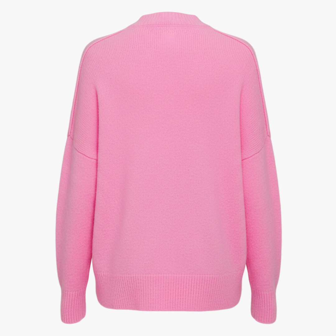 The Elise Soft Knit Jumper Pink-sweater-Loucelia-S-Loucelia