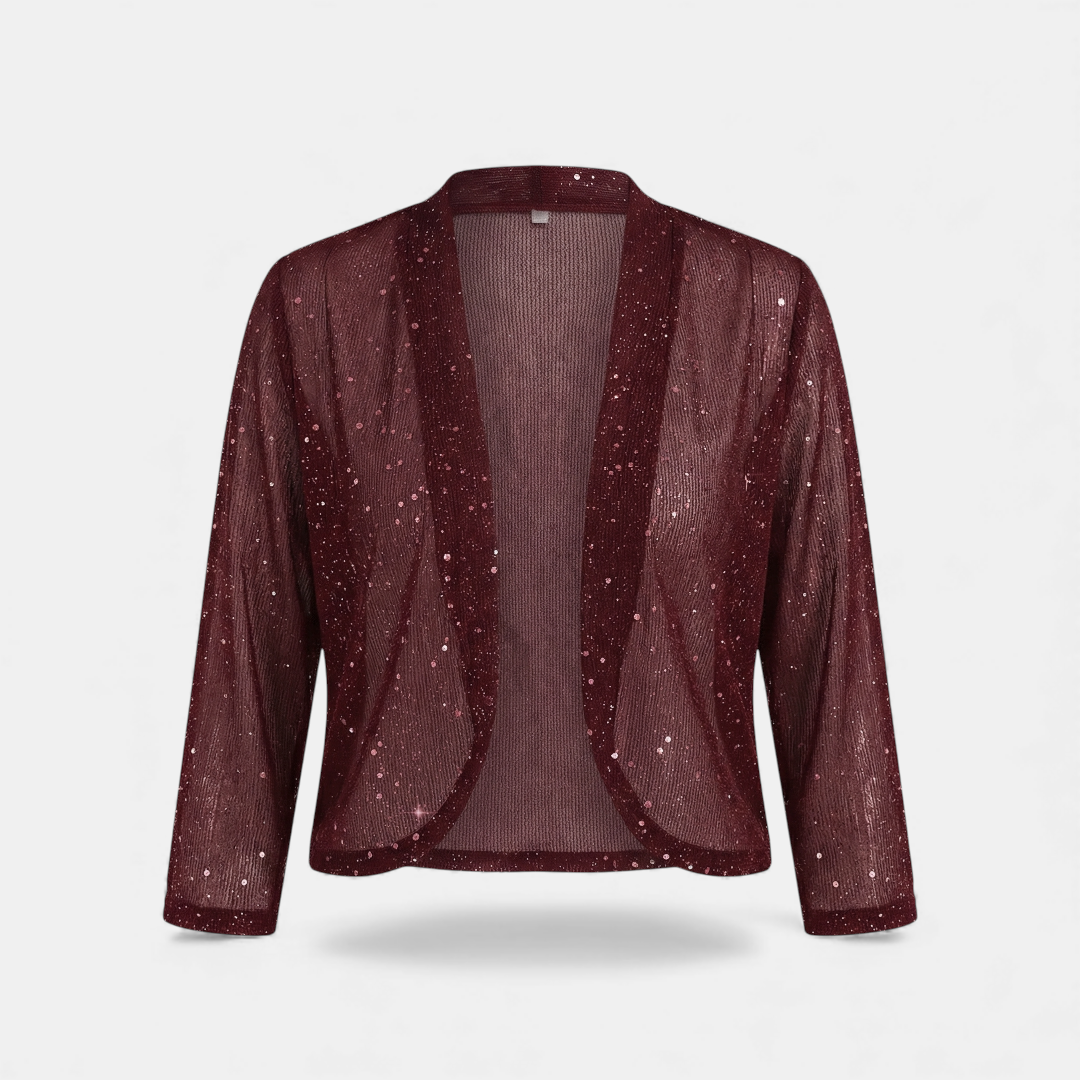 Glitter Mesh Cardigan Jacket for Women-cardigan-Loucelia-Green-S-Loucelia