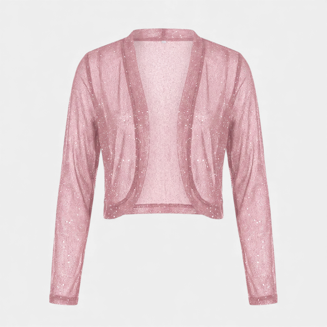 Glitter Mesh Cardigan Jacket for Women-cardigan-Loucelia-Green-S-Loucelia