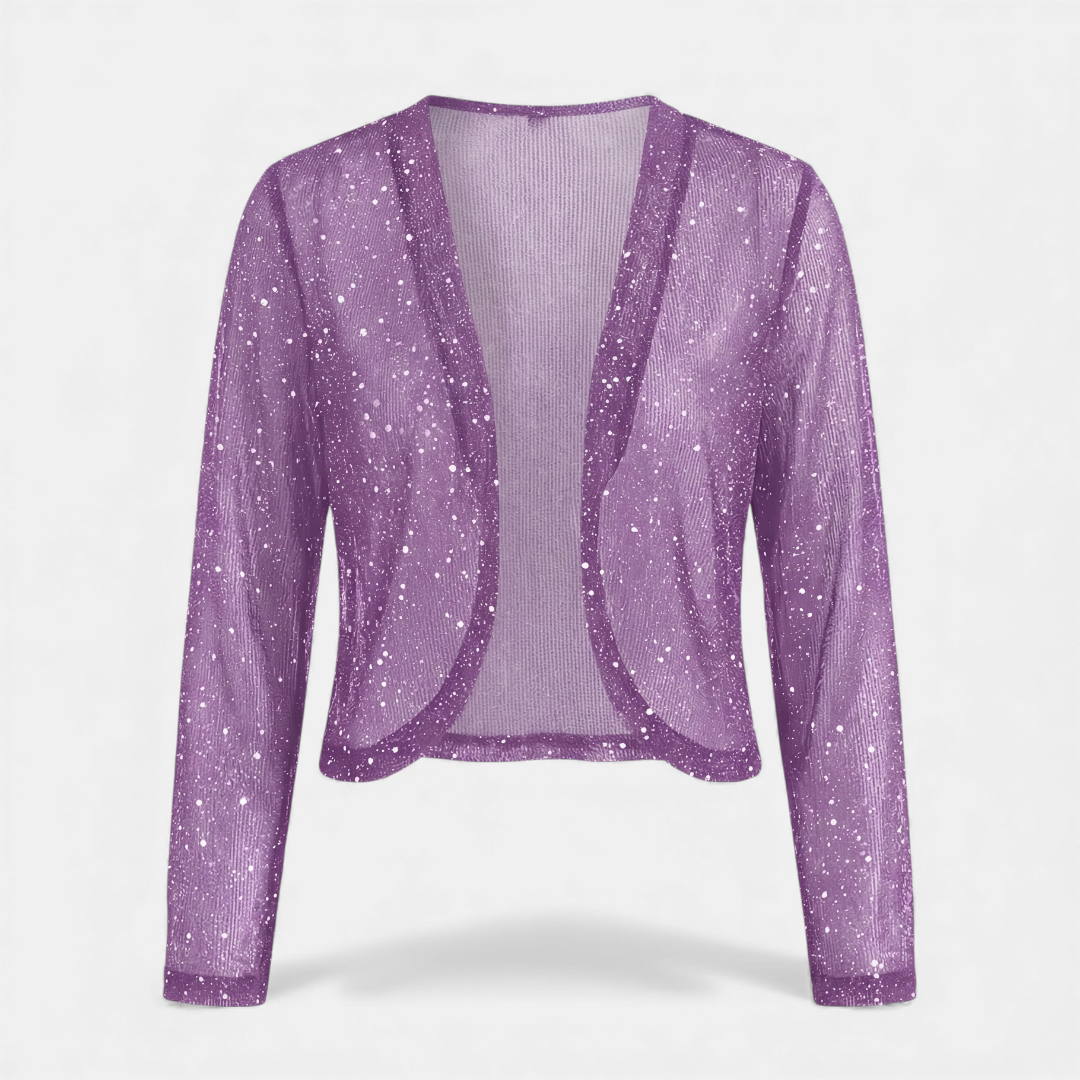 Glitter Mesh Cardigan Jacket for Women-cardigan-Loucelia-Green-S-Loucelia