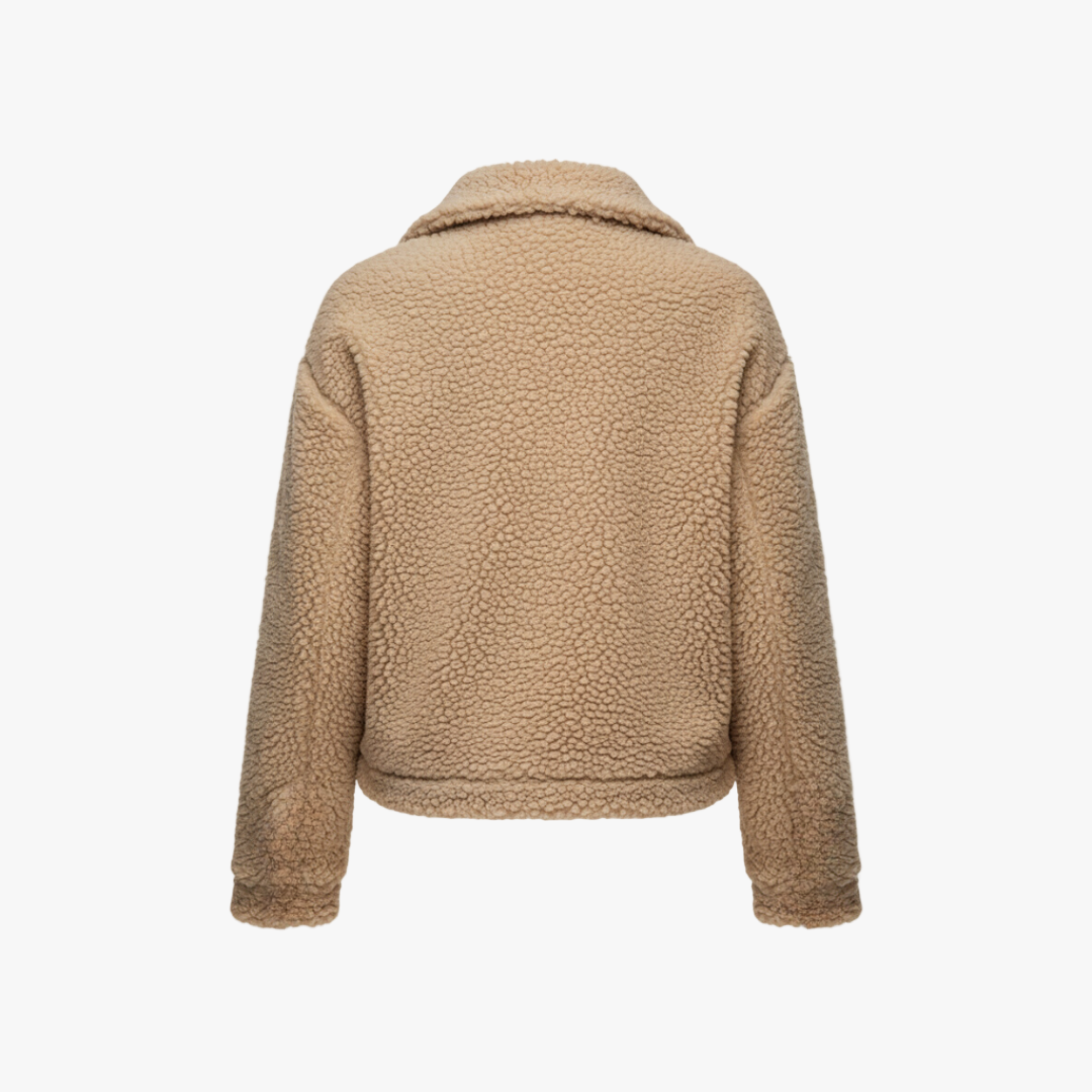 The Harper Teddy Jacket Beige-jacket-Loucelia-S-Loucelia