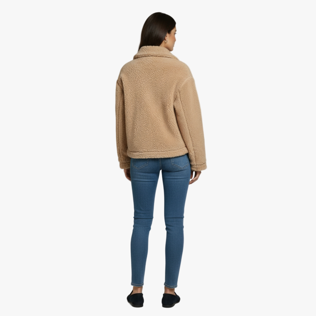 The Harper Teddy Jacket Beige-jacket-Loucelia-S-Loucelia