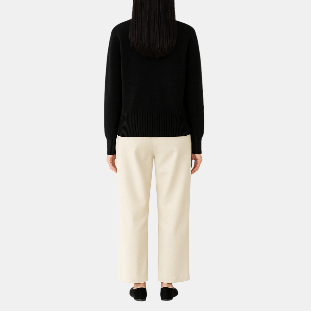 Heart Button Knit Cardigan for Women-Sweaters-Loucelia-Black-XS-Loucelia