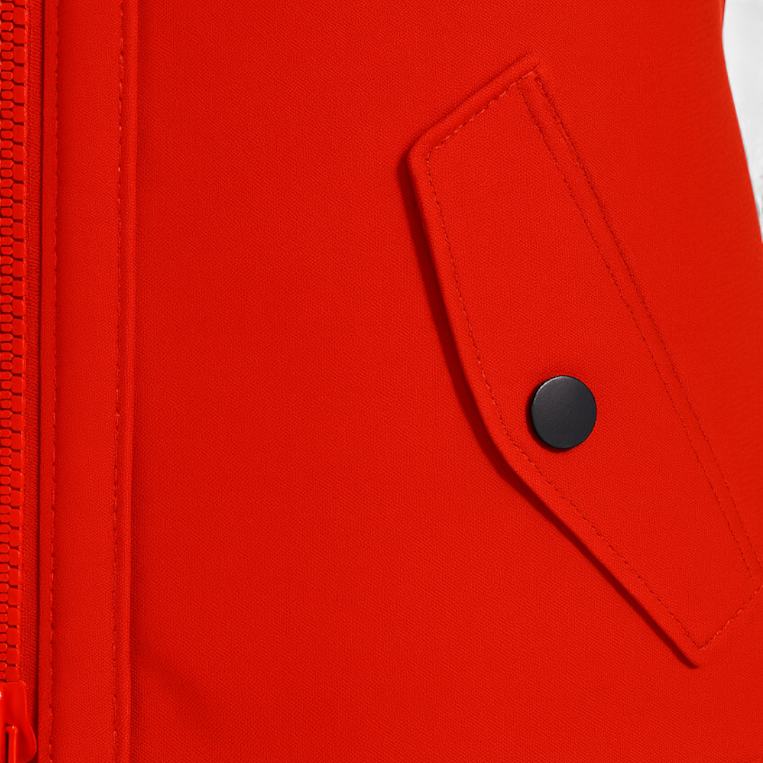 Hooded Rainproof Coat for Women-Coats-Loucelia-Red-S-Loucelia