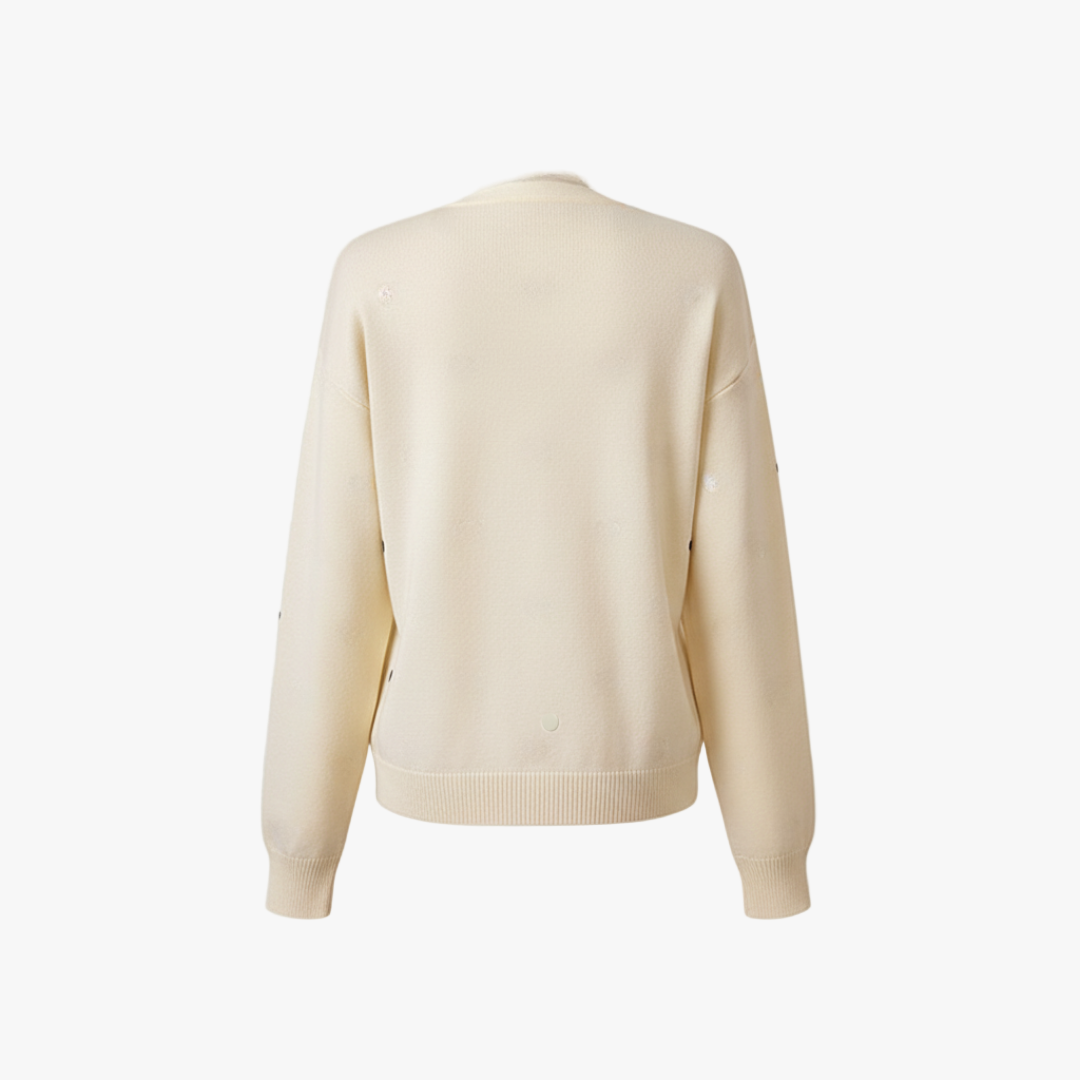 The Imara Tie-Front Cardigan Cream-sweater-Loucelia-S-Loucelia
