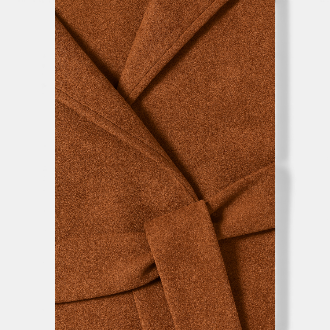 Longline Trench Coat for Women-Coats-Loucelia-light Brown-S-Loucelia