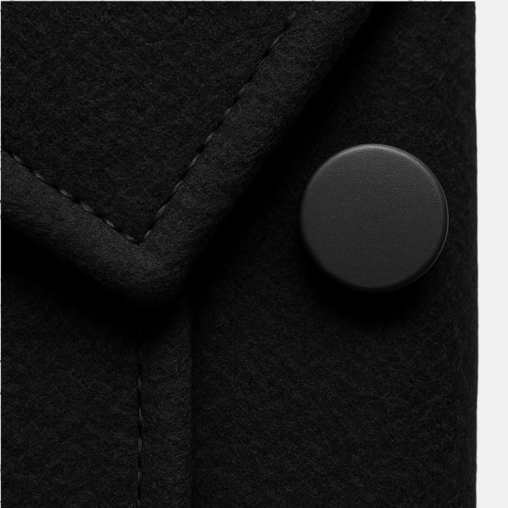 Longline Tailored Coat for Women-Coats-Loucelia-Black-XS-Loucelia