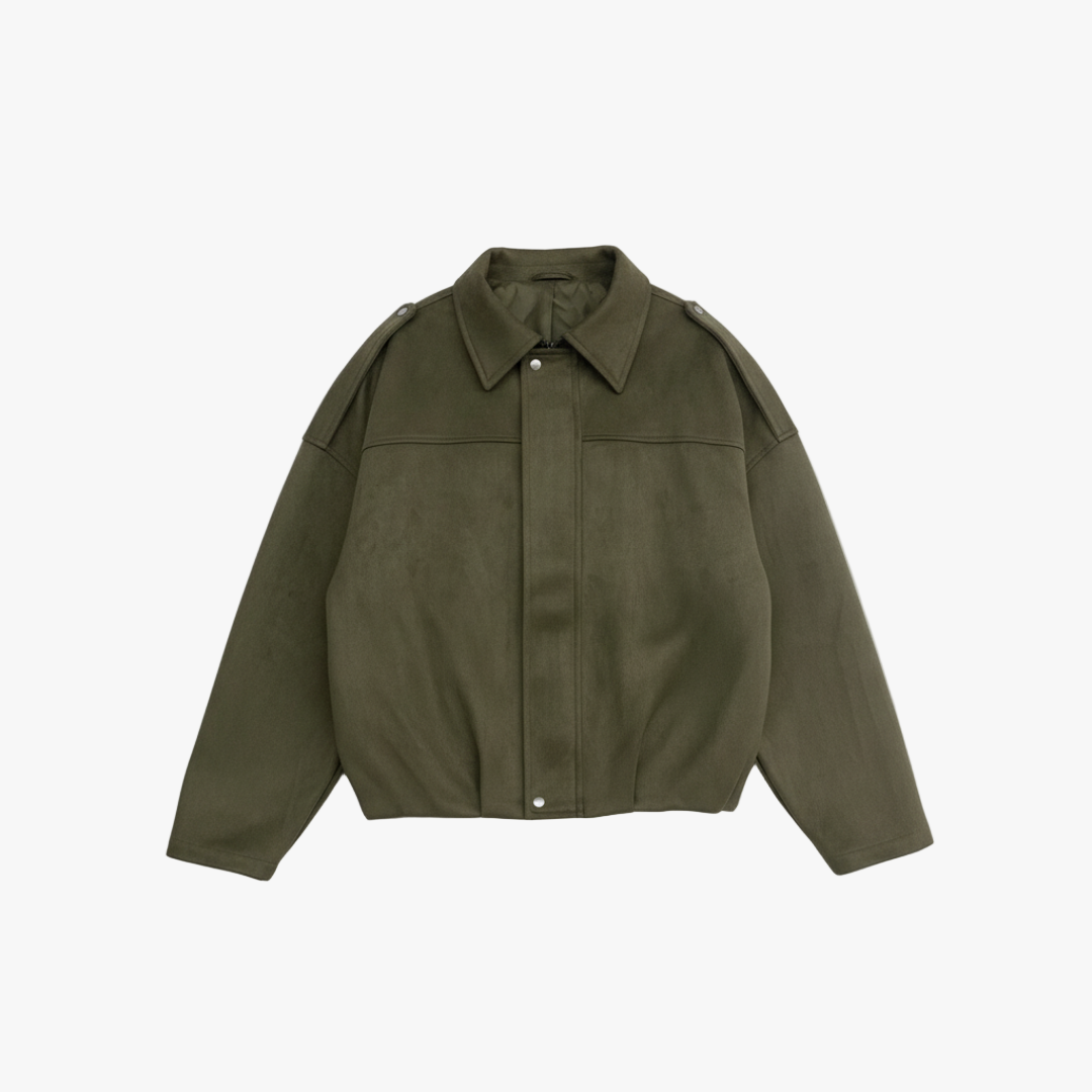 The Sloane Zip-Up Jacket Green-jacket-Loucelia-S-Loucelia