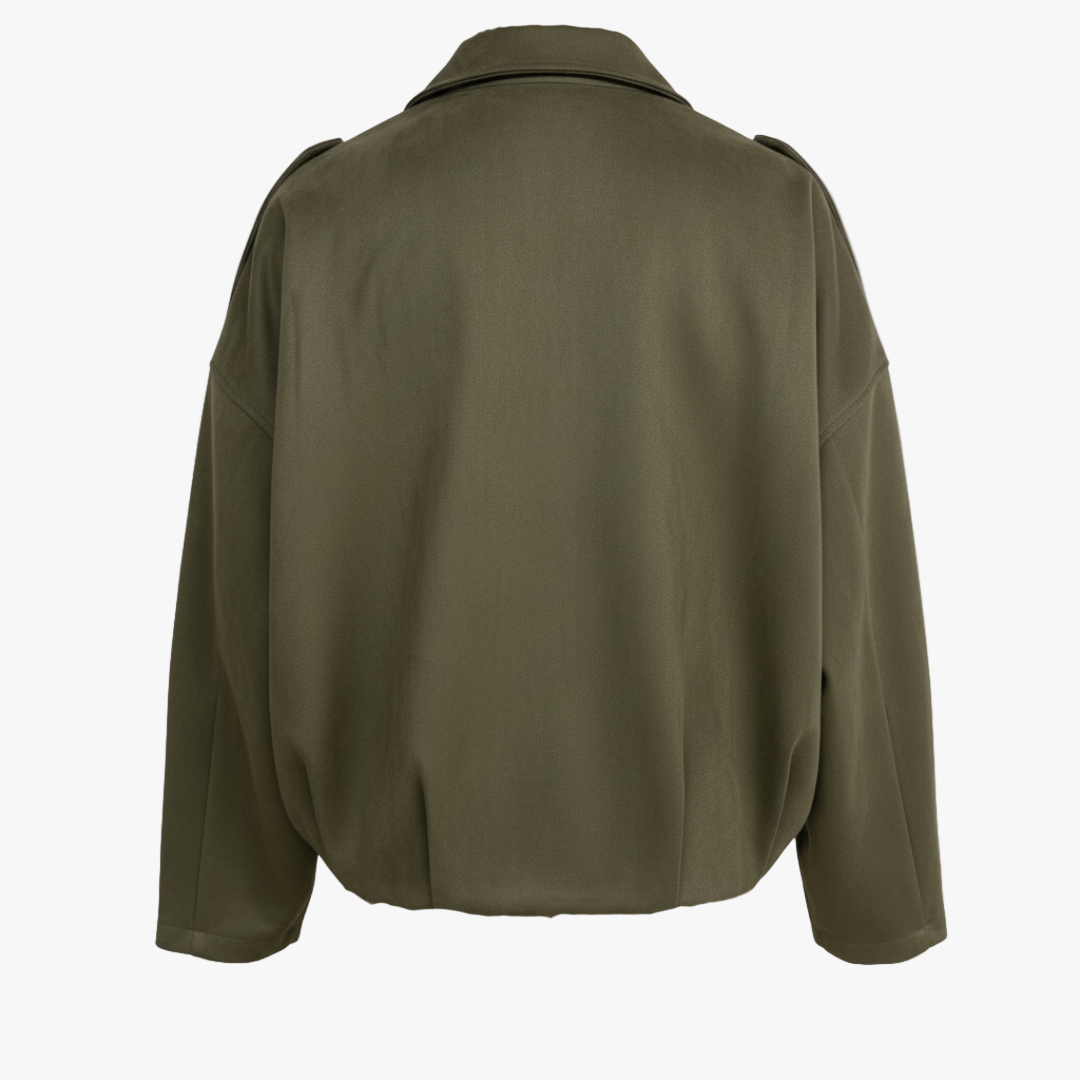 The Sloane Zip-Up Jacket Green-jacket-Loucelia-S-Loucelia