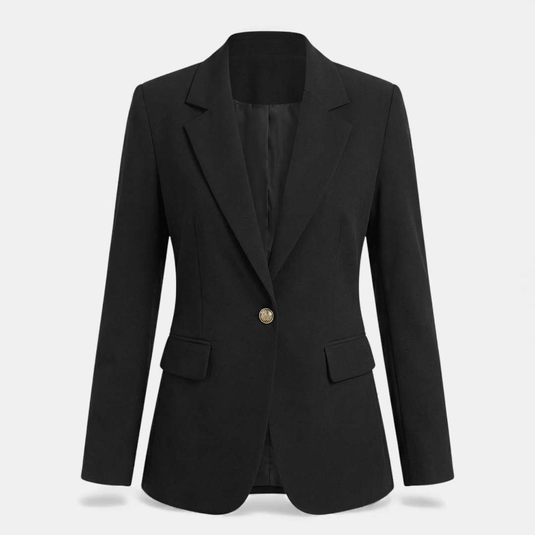 Tailored Single Button Blazer for Women-Blazers-Loucelia-Wine Red-S-Loucelia