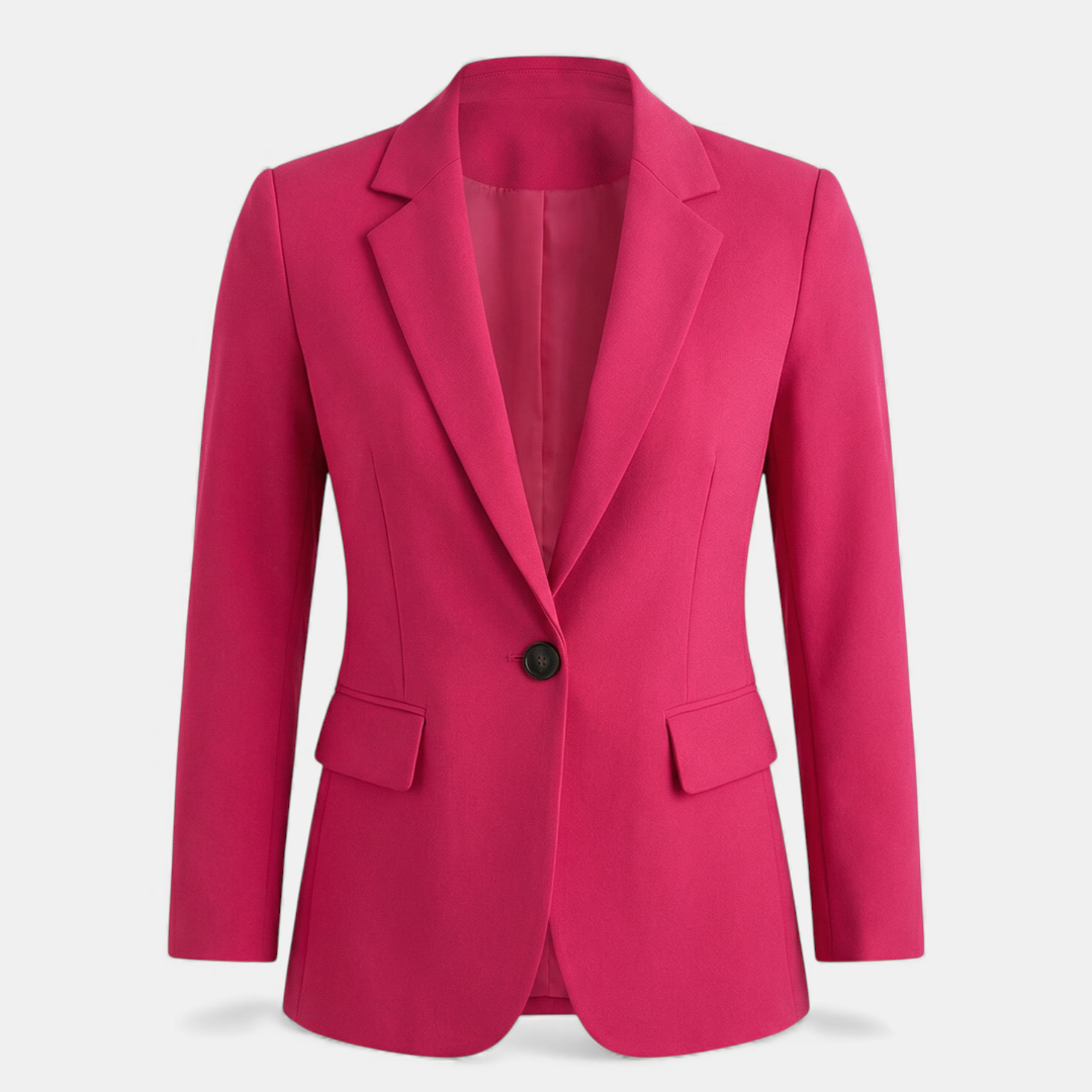 Tailored Single Button Blazer for Women-Blazers-Loucelia-Wine Red-S-Loucelia