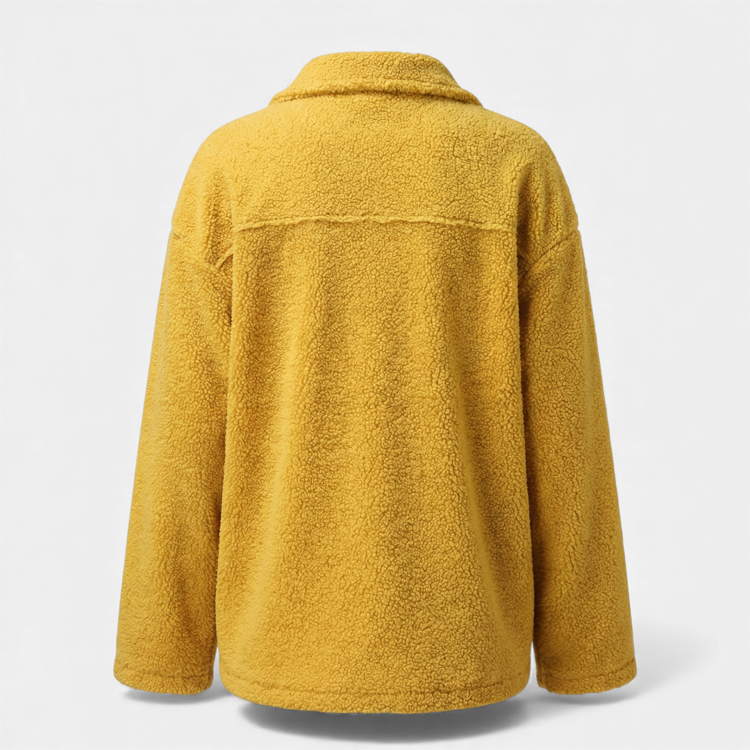 Textured Button Up Jacket for Women-Jackets-Loucelia-Green-XS-Loucelia