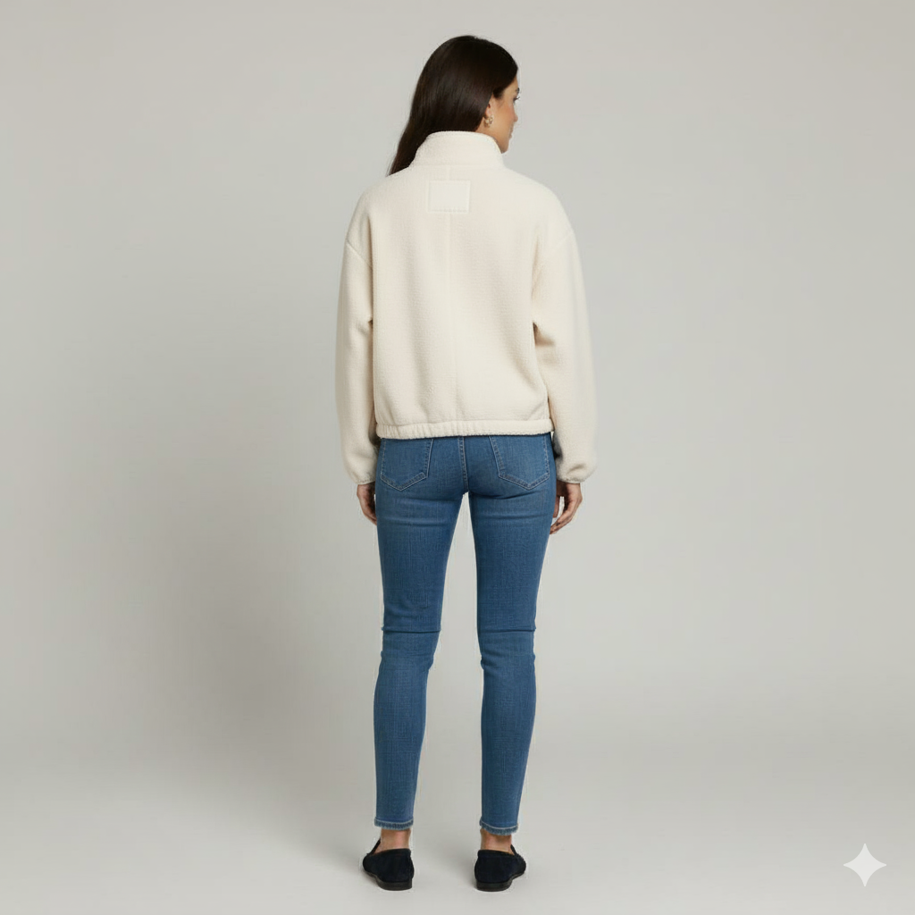 The Aria Zip-Up Jacket White-jacket-Loucelia-S-Loucelia