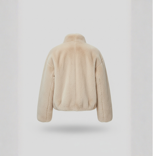 The Arlea Faux Fur Jacket Cream-jacket-Loucelia-S-Loucelia