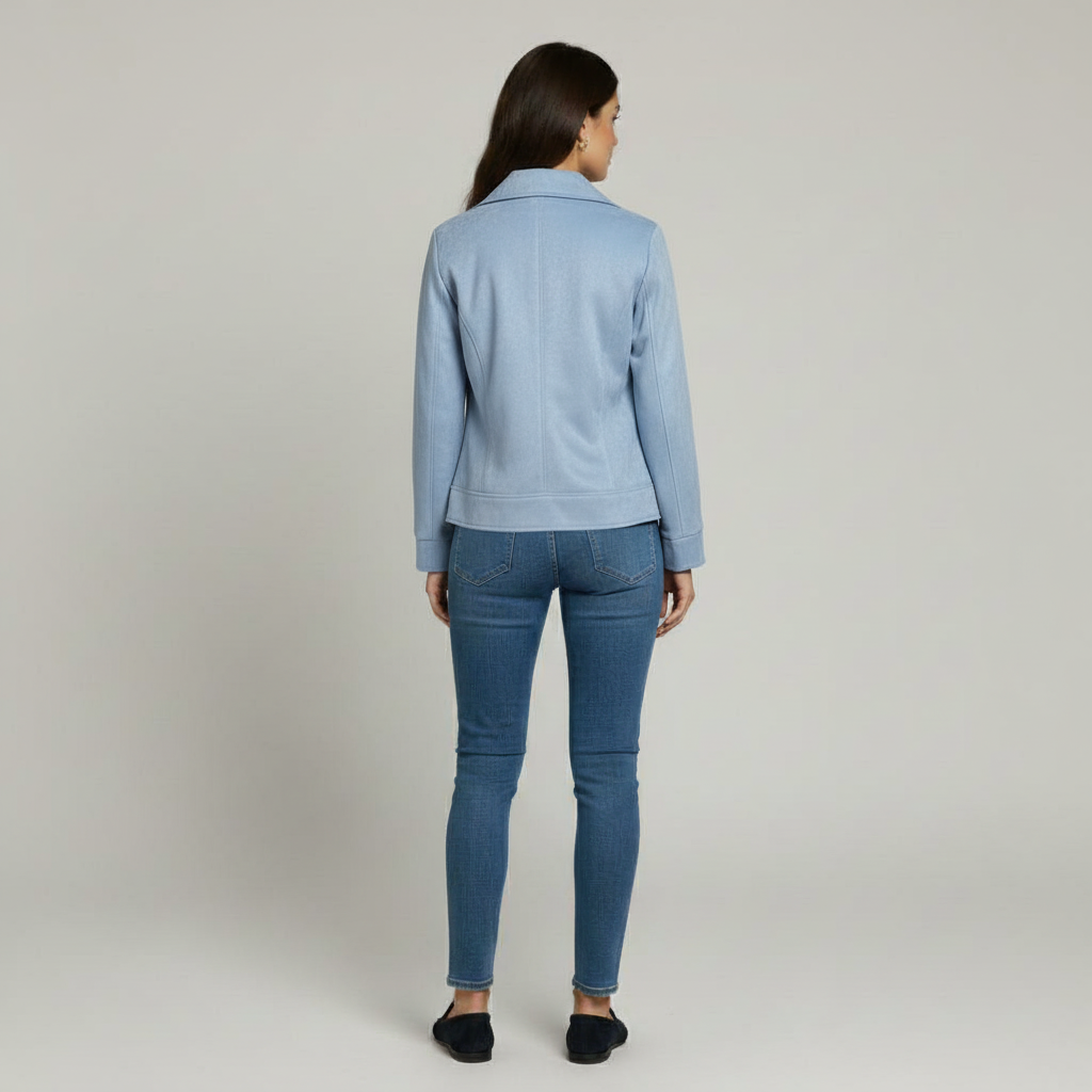 The Emilia Double-Breasted Jacket Blue-jacket-Loucelia-S-Loucelia