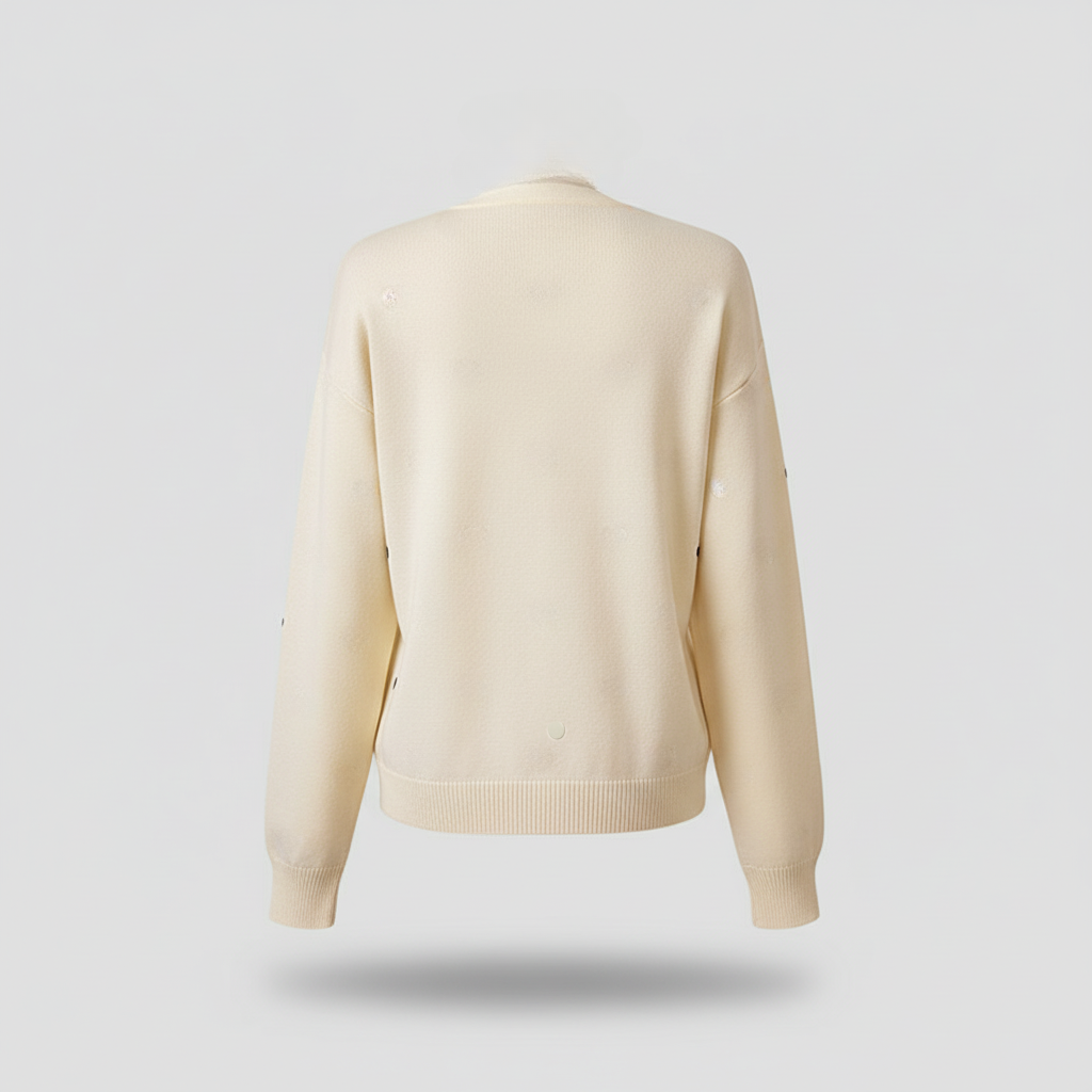 The Imara Tie-Front Cardigan Cream-sweater-Loucelia-S-Loucelia