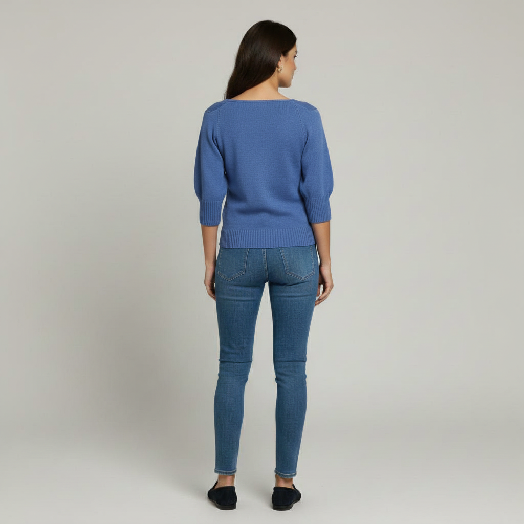 The Lotte Knit Pullover Blue-sweater-Loucelia-S-Loucelia