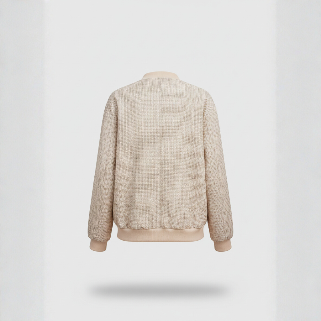 The Maren Bomber Jacket Beige-jacket-Loucelia-S-Loucelia