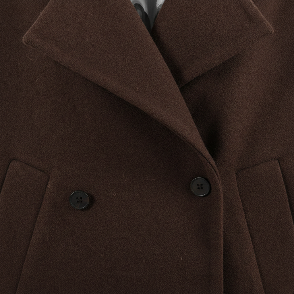 The Noelle Belted Cropped Coat Brown-jacket-Loucelia-S-Loucelia