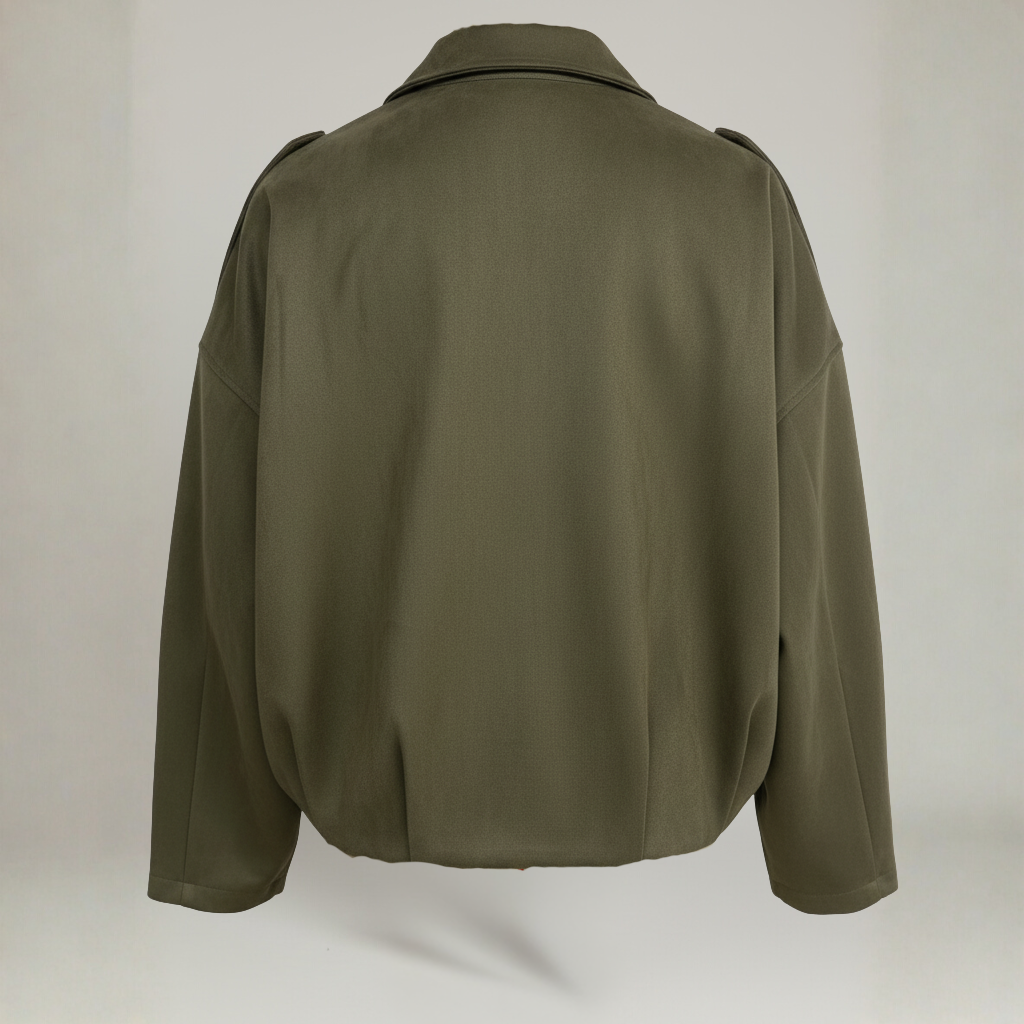 The Sloane Zip-Up Jacket Green-jacket-Loucelia-S-Loucelia
