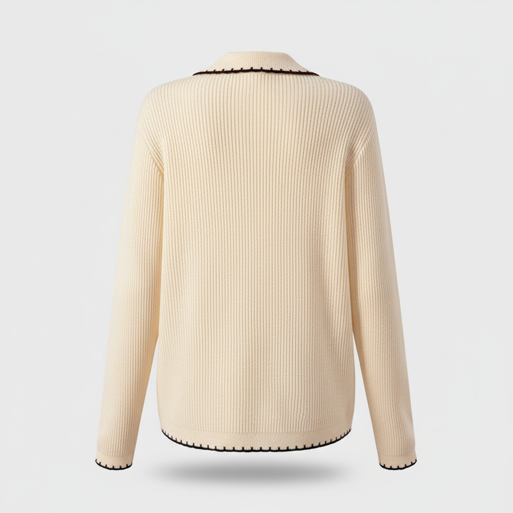 The Sweet Tie-Front Knit Cardigan White-sweater-Loucelia-S-Loucelia