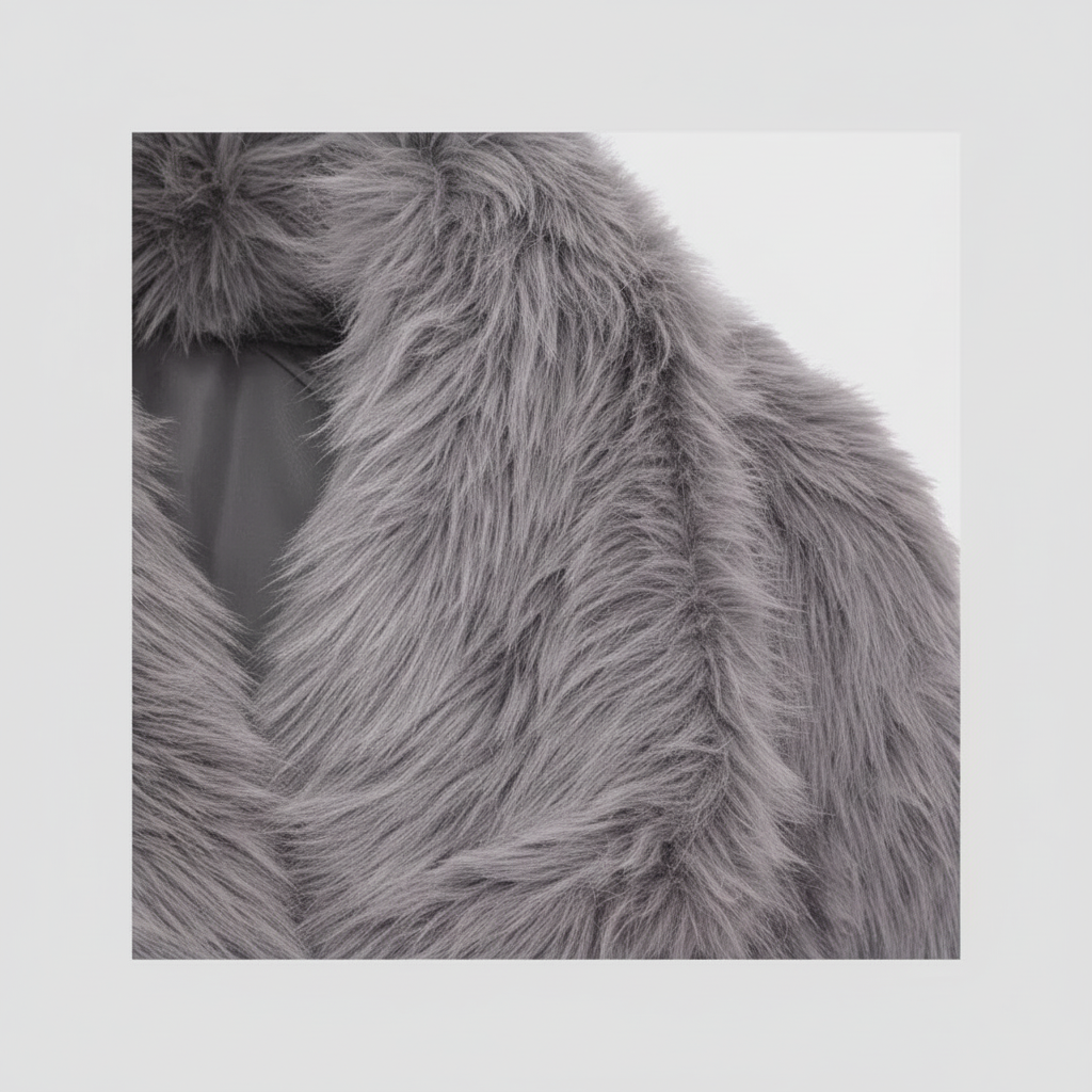 The Valentina Faux Fur Jacket Grey-jacket-Loucelia-S-Loucelia