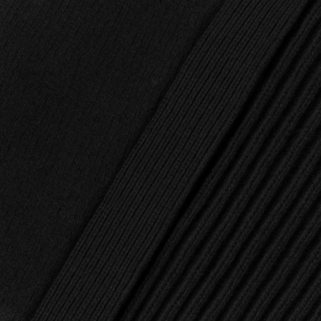 Women’s Cardigan – Knitted with Heart Buttons-Sweaters-Loucelia-Black-XS-Loucelia