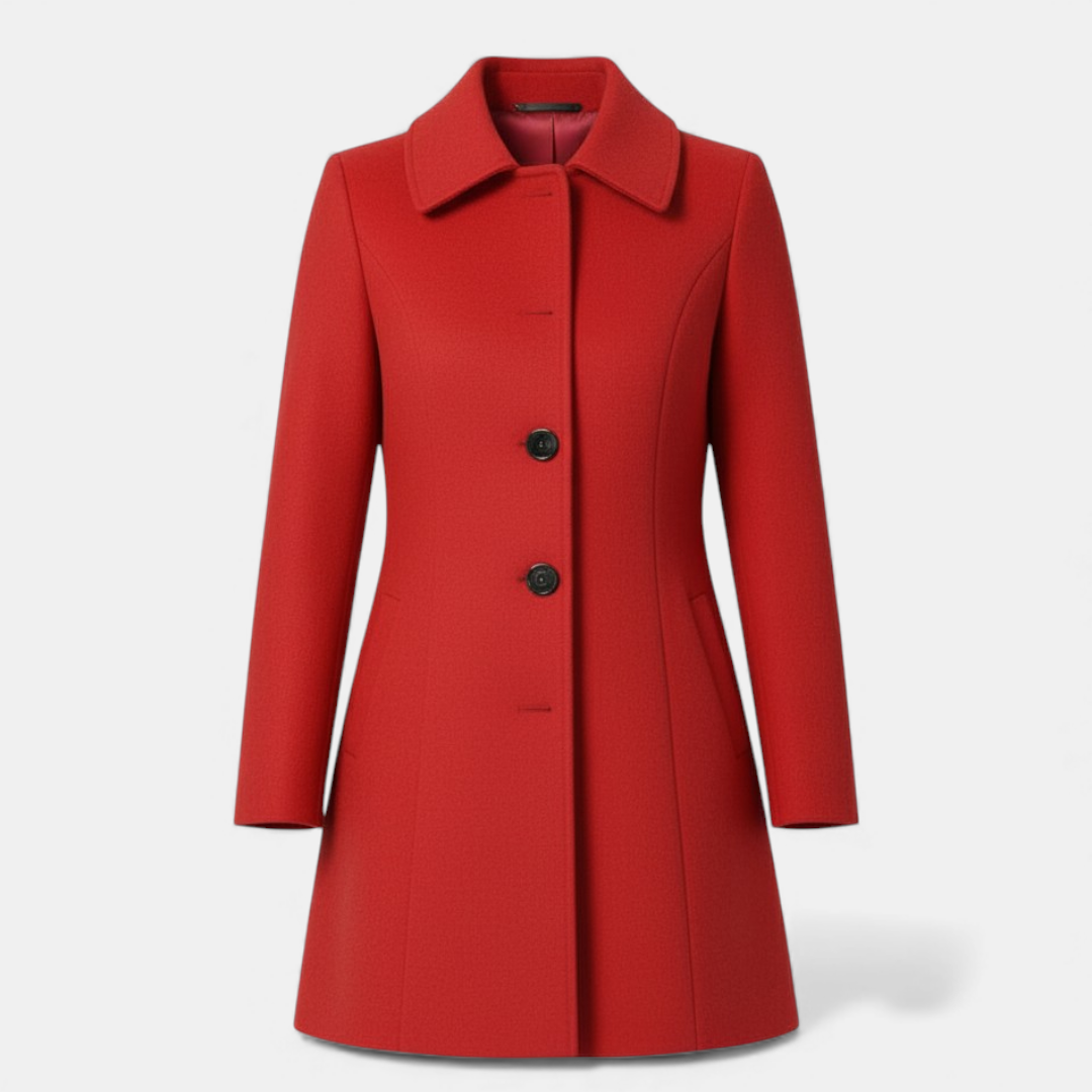 Women’s Coat – Single-Breasted Tailored Design-Coats-Loucelia-Black-S-Loucelia