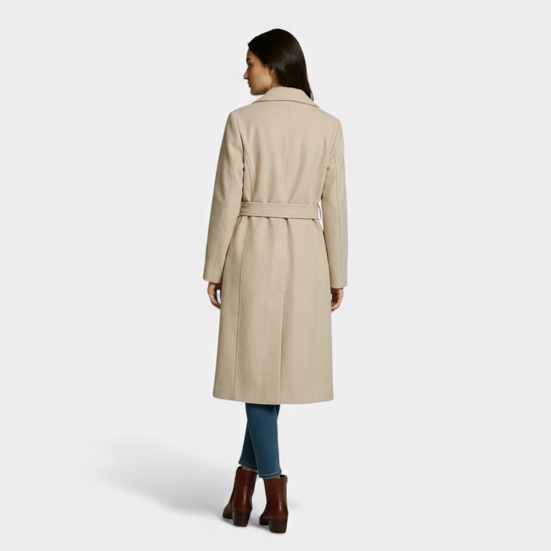 Women’s trench coat – belted waist, longline silhouette