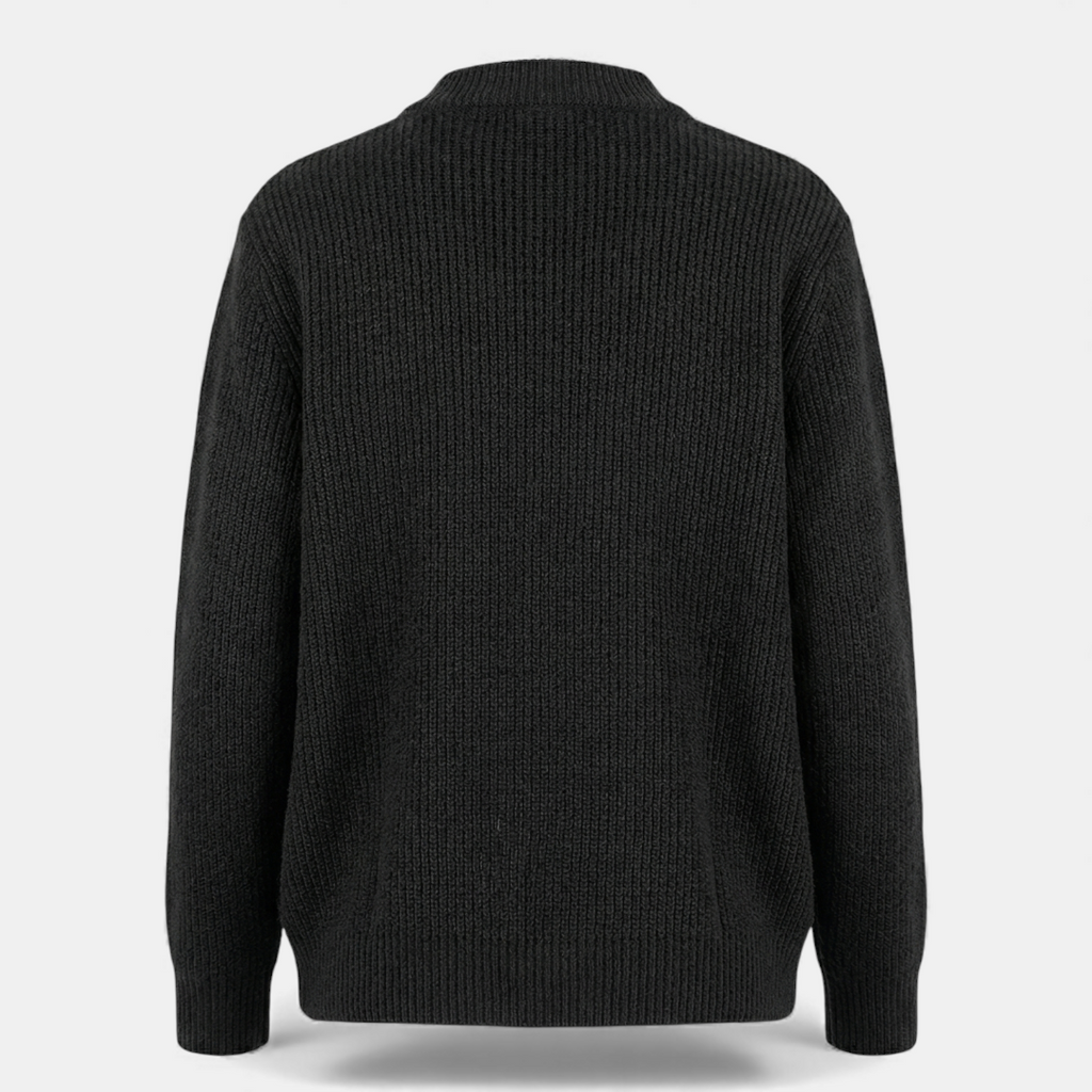 Zip Up Knit Sweater for Women-Sweaters-Loucelia-Grey-XS-Loucelia